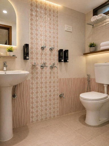 Bathroom 3, Hotel Oscar Inn, Kullu