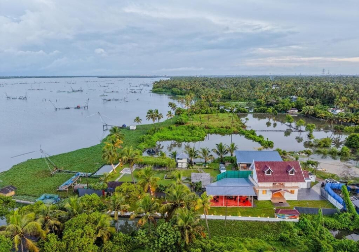 Aerial view 2, Celestiah Lakeshore Kochi by VOYE HOMES, Ernakulam