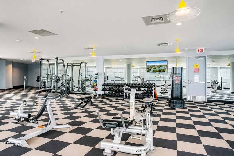 Fitness center, Diamond Beach, Galveston