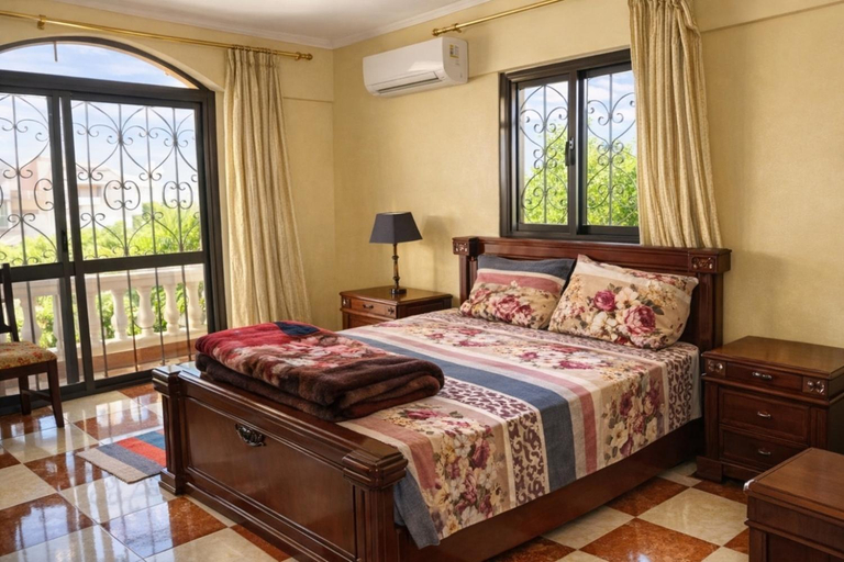 Bedroom, Yellow Family Villa - Private Pool - AC- 5 Min Walk to Beach -, Al-'Amriyah
