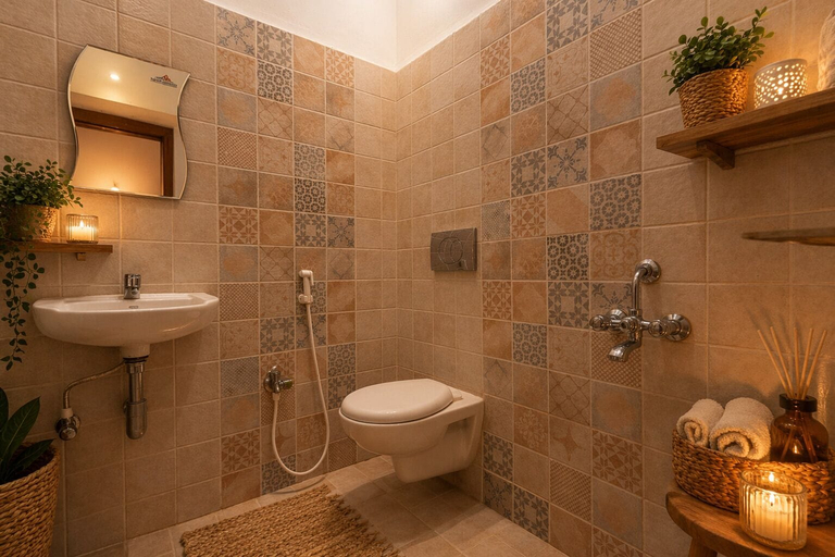 Bathroom 4, La Villa Pondi Chérie Center Town Beach Auroville, Puducherry