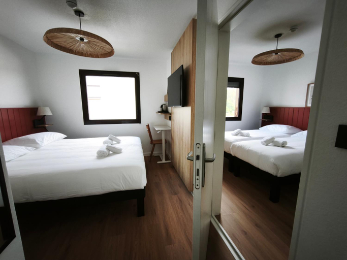 Bedroom 2, greet hôtel Le Teich Bassin d'Arcachon, Gironde