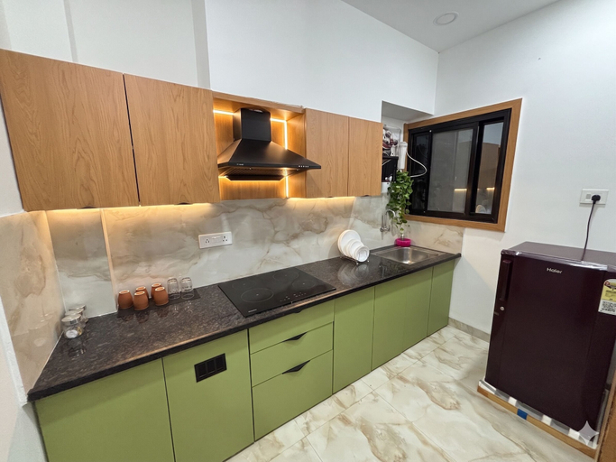Private kitchen 3, Nivasa Stays, Indore