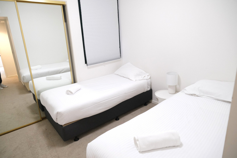 Bedroom 3, Readyset Apartments on Spencer North, Melbourne