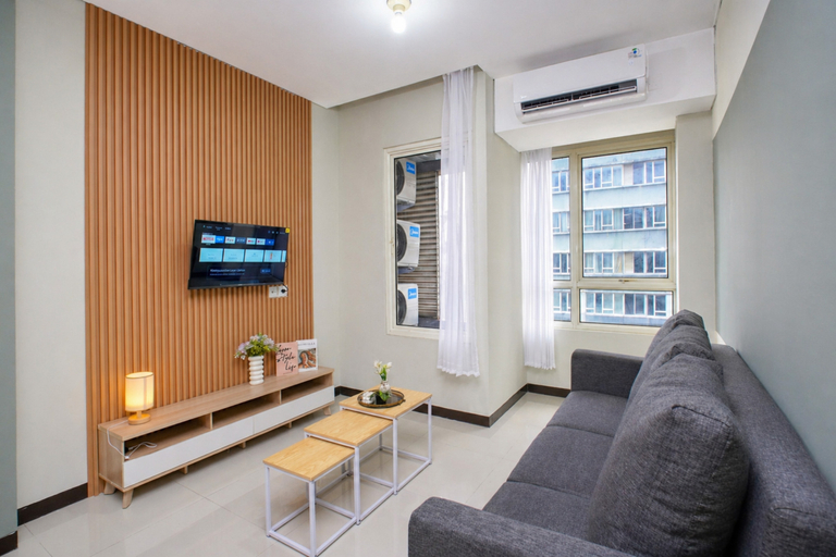 Living Room 4, Functional Designed 2BR Apartment at Nifarro Park By Travelio, Jakarta Selatan