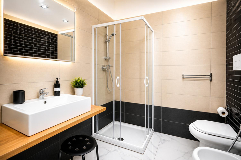 Bathroom 4, Neve Al Sole Modern Suites near Metro Materdei in Naples Center, Napoli