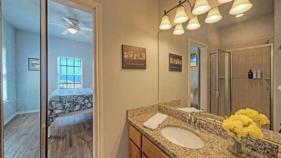 Bathroom 4, Balcony w/ Bay View Shared Pool + Boat Dock Fat Flounder by Avantstay, Nueces