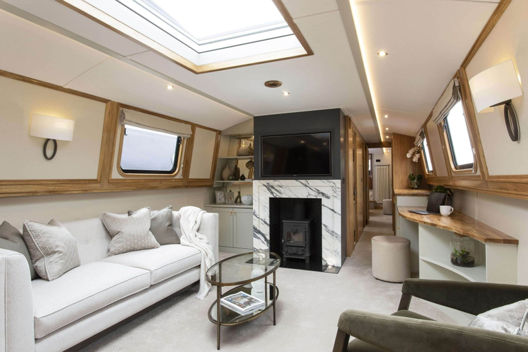 Living room 3, Schwimmendes Wohnboot in Berlin, Berlin