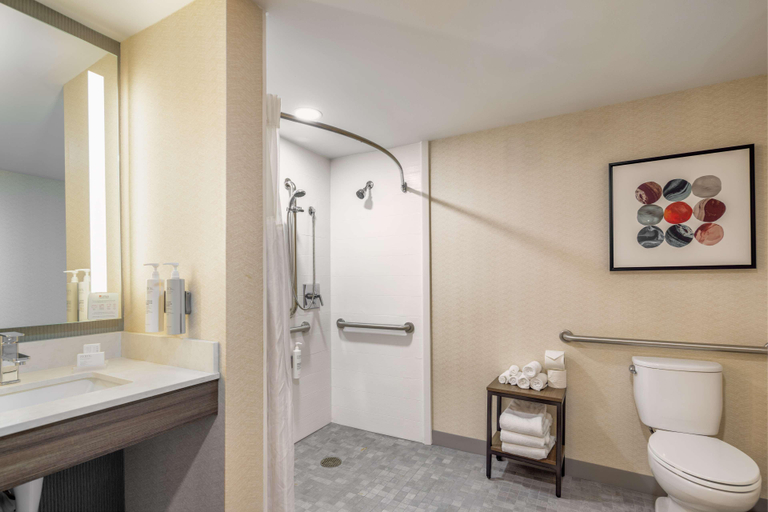 Bathroom 5, Hilton Garden Inn Chicago Oakbrook Terrace, Dupage