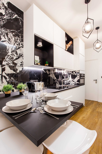 Private kitchen 4, Modern Flat - 2br/6p - Grands Boulevards, Paris