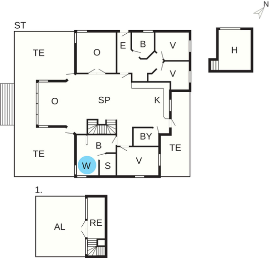 Floor plan 4, 5 Star Holiday Home in Kalundborg, Kalundborg