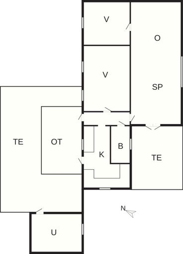 Floor plan 2, 5 Star Holiday Home in Nykobing Sj, Odsherred