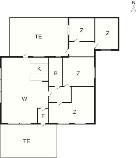 Floor plan 3, 5 Star Holiday Home in Nexo, Bornholm