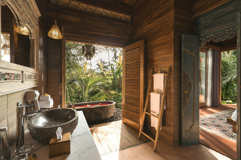 Bathroom 5, Amertha Jhana Villas by GenuineHost, Gianyar