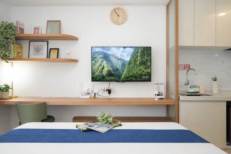 Room 3, Studio Japandi Areum Residence At Sky House Bsd, Tangerang
