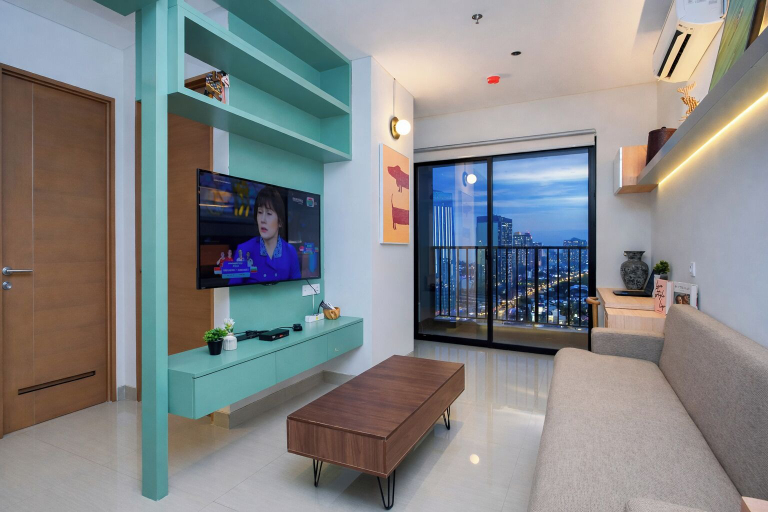 Television, Calm And Restful 1Br At Ciputra World 2 Apartment, Jakarta Selatan