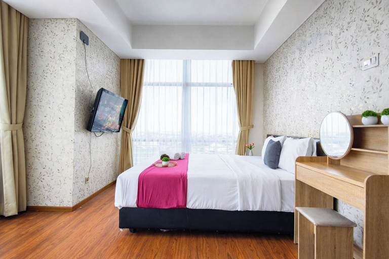 Room 4, 6 Pax Tranquil 3Br With Extra Room At Grand Sungkono Lagoon Apartment, Surabaya