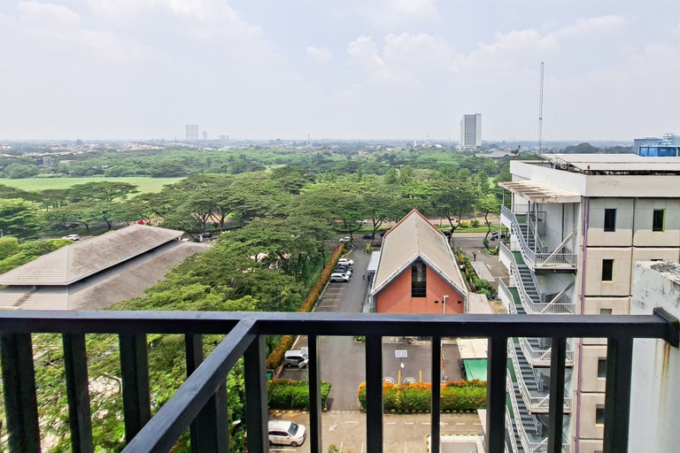 Balcony, Tranquil Studio For 2 Pax At Tree Park City Bsd Apartment, Tangerang Selatan