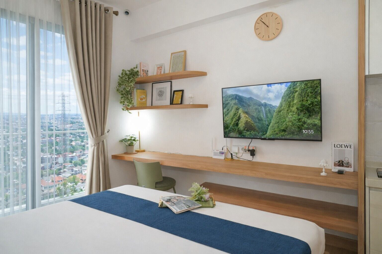 Room 2, Studio Japandi Areum Residence At Sky House Bsd, Tangerang