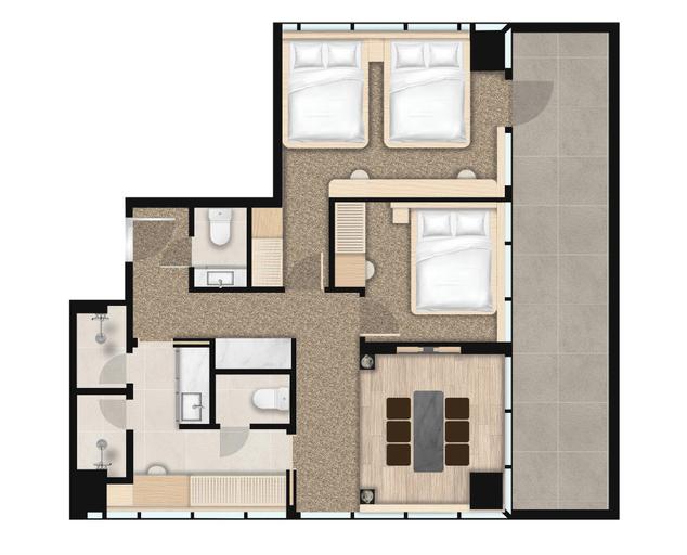 Floor plan 2, UH Suite The Seolleung, Gangnam