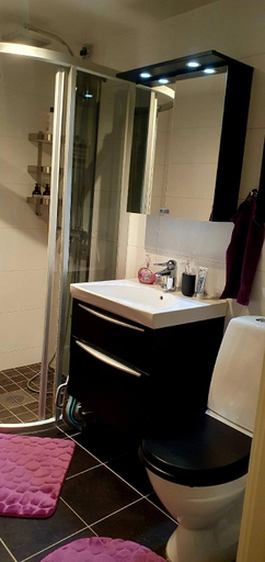 Bathroom, Small apartment with a patio, Stockholm
