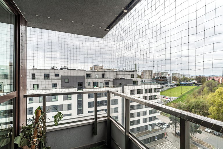 Balcony view, RentPlanet - Apartament Mistrzejowice, Kraków