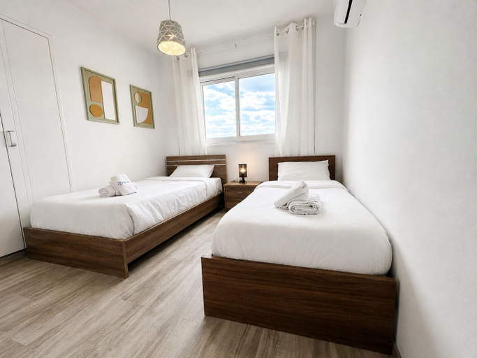 Bedroom 2, Olympus Stylish 2-BR Apt in Larnaca, Larnaca