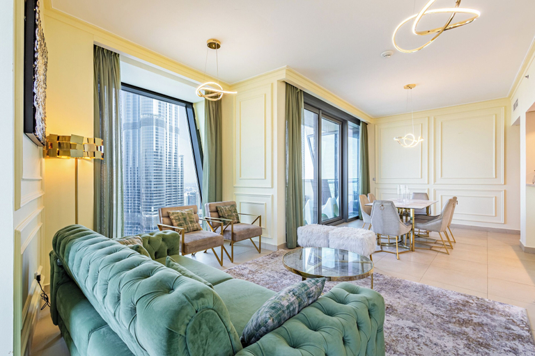 Living area 4, Burj Vista 3 Bedroom with Burj View 5406, Dubai