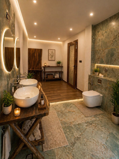Bathroom 2, Baagh In The Wild Resort & Spa, Chhatarpur