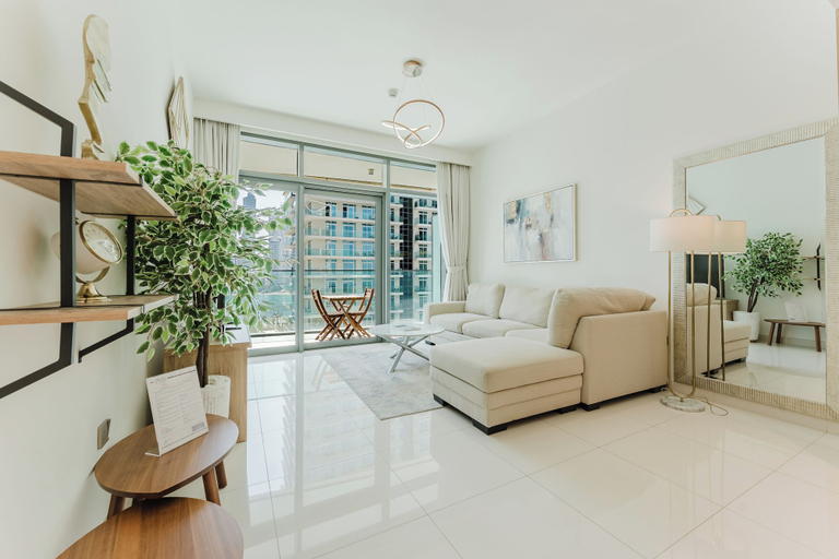 Living room 5, PVH - Sea View 1BR in Beach Vista, Dubai