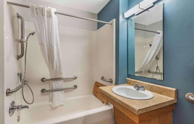 Bathroom 4, Studio 6 Extended Stay Little Rock Southwest AR, Pulaski