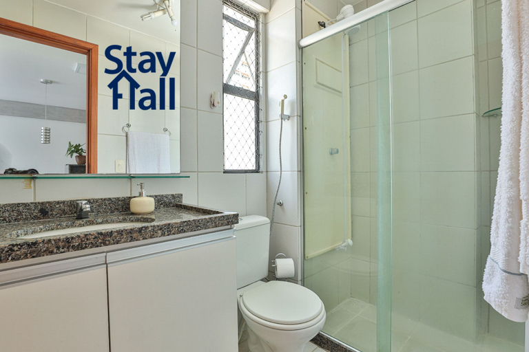Bathroom, Flat 206 no Parque da Jaqueira-SH032, Recife