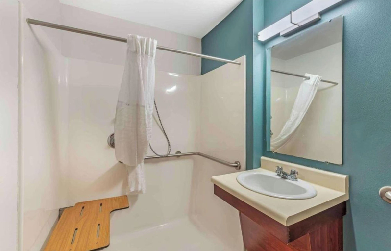 Bathroom 4, Studio 6 Extended Stay Little Rock Southwest AR, Pulaski