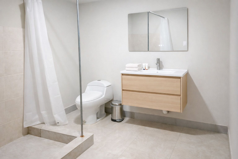 Bathroom 4, Gorgona Beach Hotel, Chame