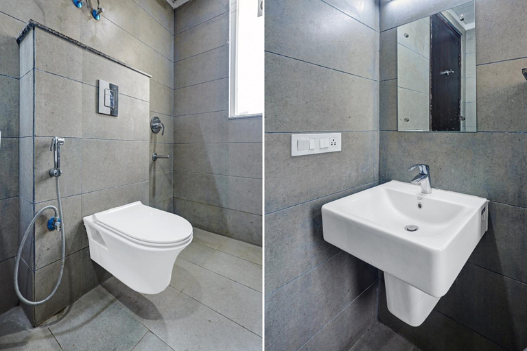 Bathroom 3, Super Townhouse Tipsyy Near Bestech Central Square Mall, Gurgaon