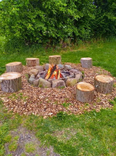 Fireplace, Langeland Camping, Langeland
