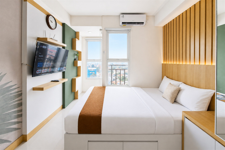 Bedroom 3, Bright and Cozy Studio Room at Apartment Samesta Mahata Serpong By Travelio, Tangerang Selatan