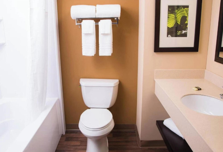Bathroom 4, Studio 6 Corporate Extended Stay Washington, D.C. Germantown MD, Montgomery