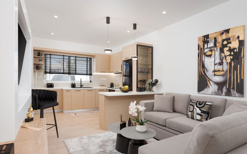 Living area, Aura Airport Suite, Attica