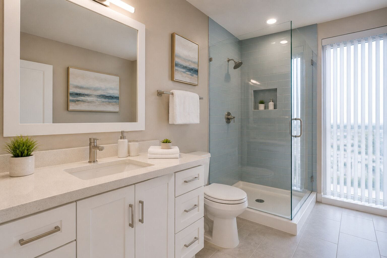 Bathroom, The Calvon Hotel, Toronto