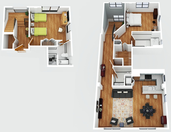 Floor plan, The Netherland R5F on OceanDr - Park&Gym, Miami-Dade