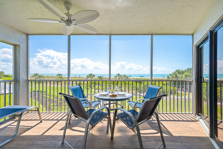 Balcony view, Sanibel Beach Club 2, Lee