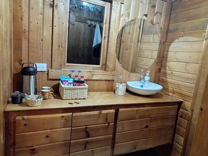 Bathroom, Cabañas Paraíso en La Montaña, La Calera