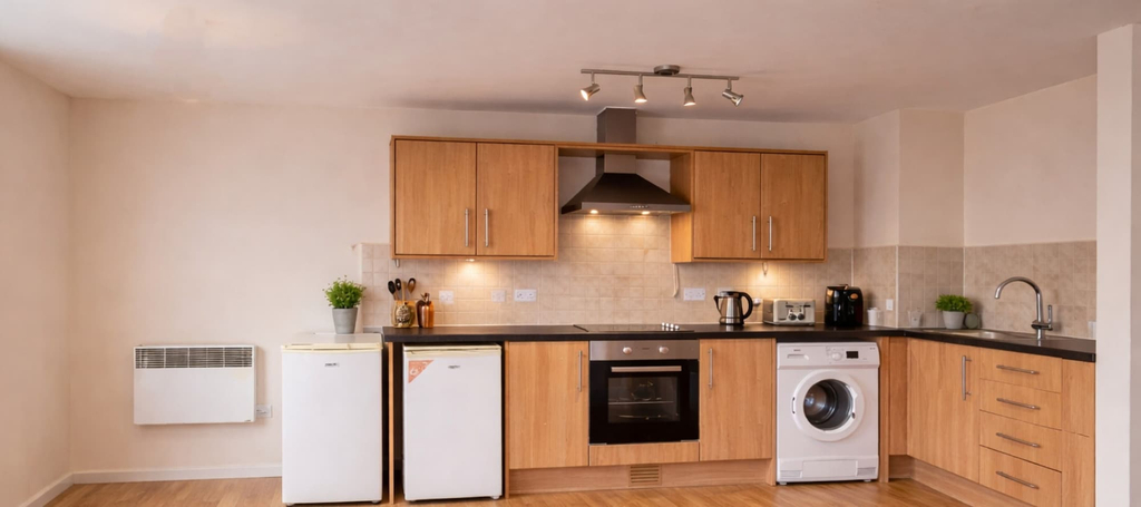 Private kitchen, Webster Road Park Loft Apartment, Sefton