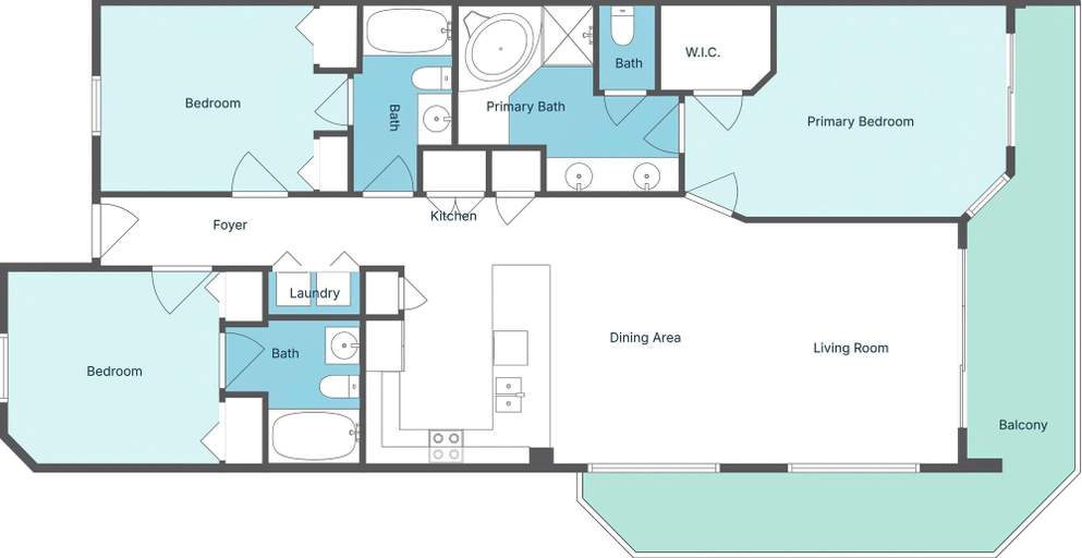 Floor plan, Summerwind Center 504, Escambia