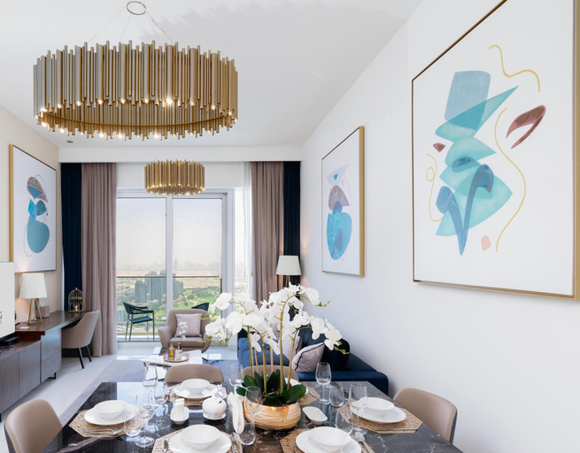Living area 4, bnbme - Avani - 2BR, Dubai