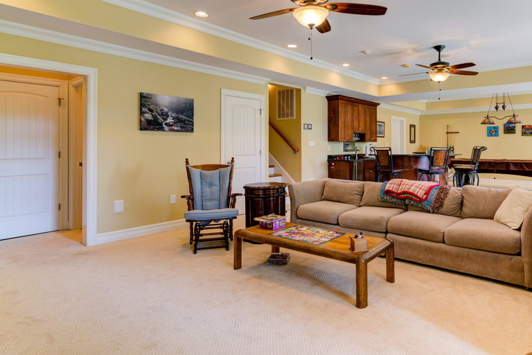 Living area 2, Edelweiss - Lakefront Home With View, Private Dock, Pool Table, 3 Primary Suites, Bedford