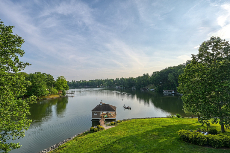 Water view 2, Paradise at Sunset Cove - Lakefront Getaway With Private Dock, Office, Firepit, Deck, & Pool Table, Bedford