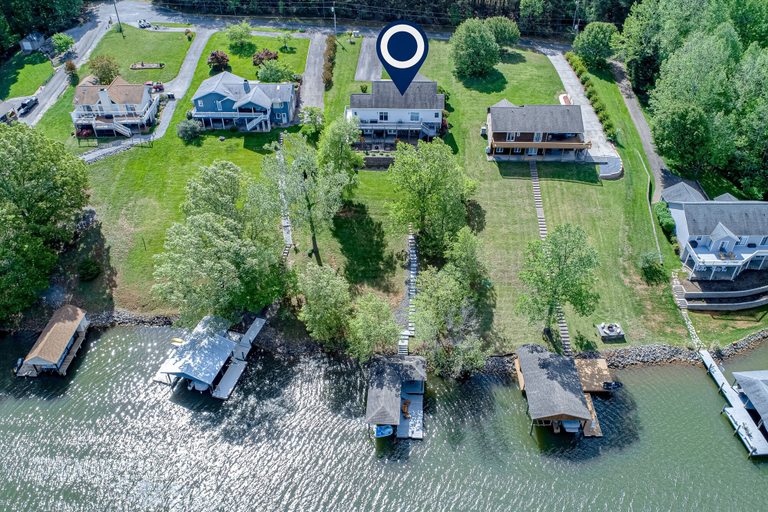 Exterior 4, Lake Lover's Delight - Lakefront Home With Private Dock & Pool Table - Dogs OK, Bedford