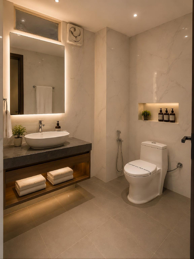 Bathroom, Golden Lotus, Varanasi